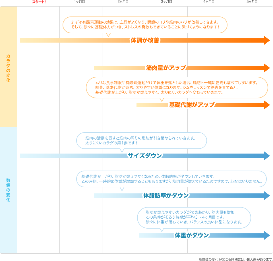 カラダの変化